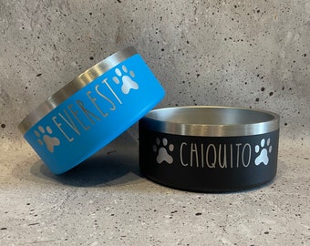 Engraved Stainless Steel Dog bowl