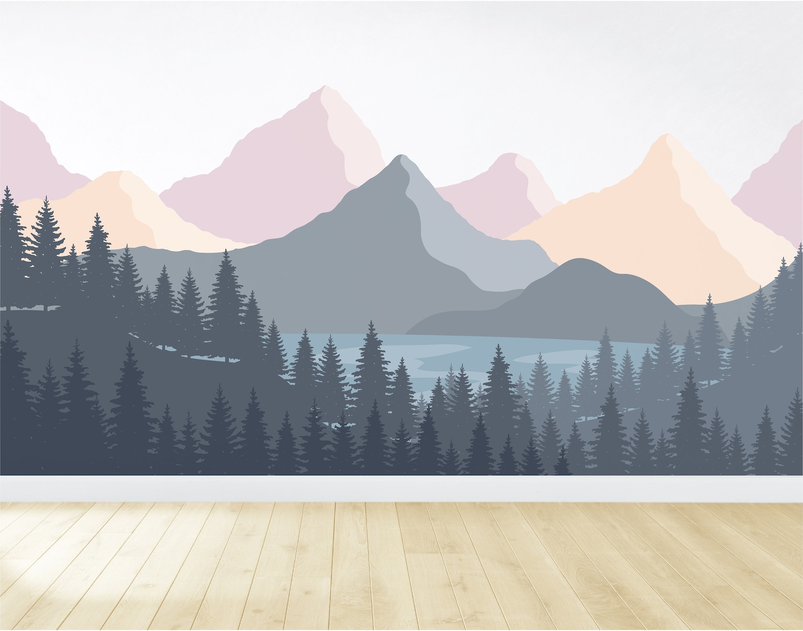 mountain themed nursery wallpaper