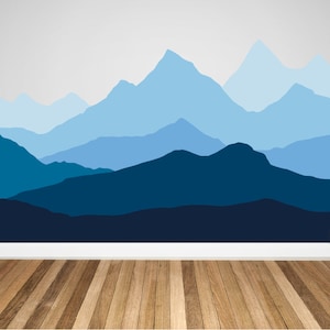 Mountains Wall Decal / Nursery Wall Decal / Mountains Wall Sticker / Kids Wall Decals / Wall Decals for Kids/  Large Wall Decals and Murals