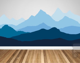 Mountains Wall Decal / Nursery Wall Decal / Mountains Wall Sticker / Kids Wall Decals / Wall Decals for Kids/  Large Wall Decals and Murals
