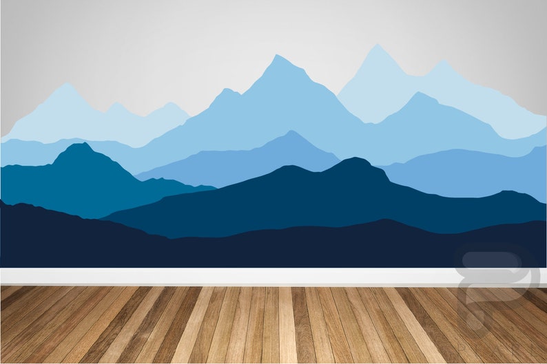 Mountains Wall Decal / Nursery Wall Decal / Mountains Wall Etsy