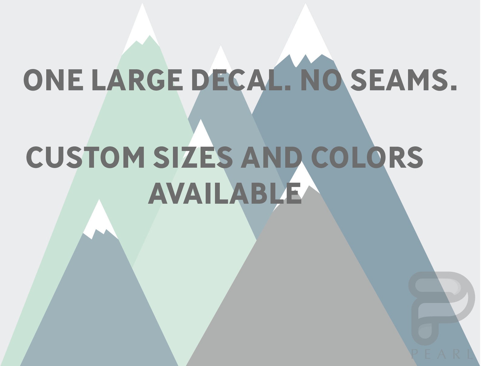 Removable Mountain Wall Decal / Peel and Stick Wall Mural Etsy