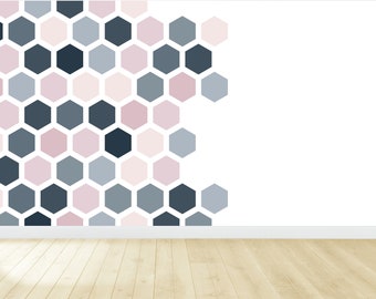 Hexagon Wall Decals / Honeycomb Decals / Wall Decor / Modern Hexagon Wall Decal / Hexagon Vinyl Decal / Honeycomb Sticker