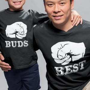 Best Buds Dad And Son Father and Son Matching Shirts Father&#39;s Day Gift For Him Husband Dad and Son Set Matching Father and Kid Outfits