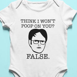 Body biurowe Onesie® – prezent na baby shower – zabawny kombinezon niemowlęcy® – body dla noworodka – prezent od Dwighta Schrute'a