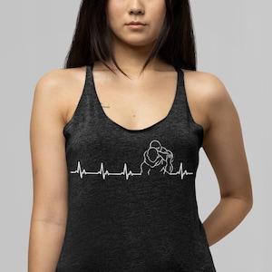 Jiu Jitsu Gift JiuJitsu Heart Beat Funny Jiu Jitsu MMA Women&#39;s Tank Top