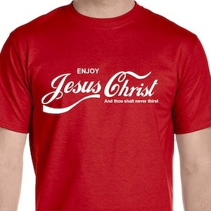 Mens Religious Christian T-Shirt Enjoy Jesus Christ Faith Funny Gift