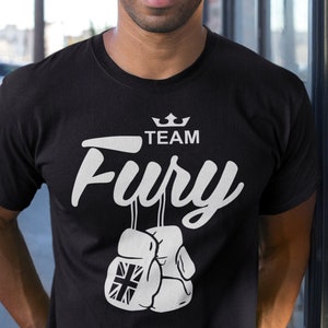 Team Fury White Logo Boxing T-Shirt