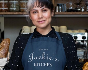 Tablier personnalisé, tablier prénom, tablier prénom personnalisé, tablier à personnaliser, tablier de chef, tablier pour maman, cadeau pâtisserie, cadeau chef fête des mères