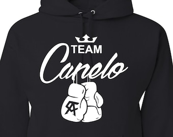 Team Canelo Boxing Gloves White Logo Unisex Hoodie Sweatshirt