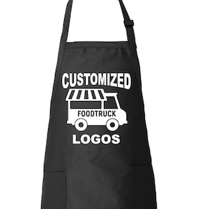 Custom apron Mens Aprons, Womens Apron, Custom Text Apron, Food Truck Personalized Apron, Gift for Him, Gift for Her Birthday Gift, Chef