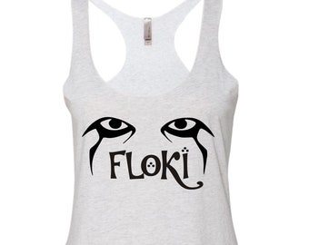 Floki Eyes Women's Triblend Racerback Tank Top Funny TV Show