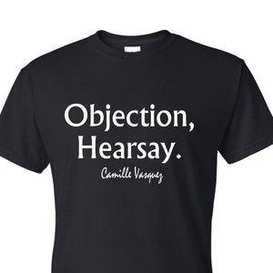 Objection, Hearsay Johnny Depp Trial Attorney Camille Vasquez Unisex T-Shirt