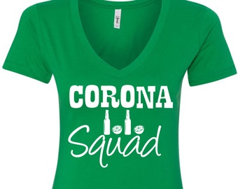 Beer Squad Cinco de mayo Funny Drinking Women's V-Neck T-Shirt