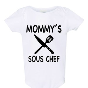 Mommy&#39;s Sous Chef Funny Baby Bodysuit Breastfeeding Baby Funny Baby Clothes Funny Unisex Baby shirt