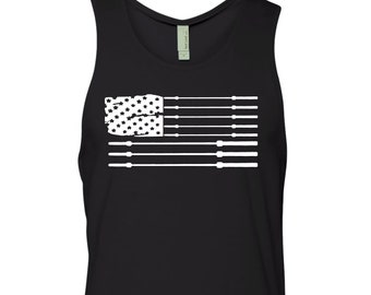 USA Cross Training Fit Barbell Flag Men's Tank Top
