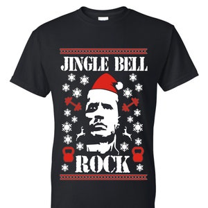 Le Rock Rocking autour du sapin de Noel Jingle Bell rock pull de Noel moche dwayne johnson drole cadeau de Noel Crewneck Sweater Hoodie137 Etsy Canada