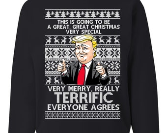 1 Pcs Trump Christmas Xmas Jumper Hooded Sweater Sweatsuit 2020 Tee Shirt Election Political Campaign USA Gift Unisex Voter Party Protest Keep Christmas American Great 074,L 