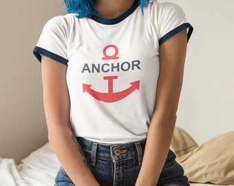 [NOT4NERD] Anchor Logo Regular Fit Ringer T-Shirts /追跡付 Anchor Ringer Unisex T-shirt Anime Gift Funny Luffy - Etsy