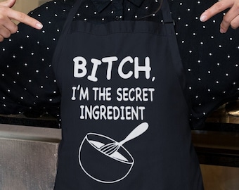 I'm The Secret Ingredient Funny BBQ Full-Length Apron with Pockets