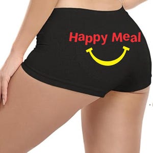 Happy Meal grappig slipje – sexy damesondergoed, vrijgezellenfeest, vrijgezellenfeestlingerie, propcadeau voor haar, schattig en ondeugend slipje