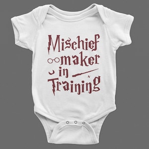 Baby Wizard Onesies®, Mischief Maker In Training Onesies®, Body per neonati, Natural Kids, Maglietta carina per bambini, Regali divertenti per baby shower