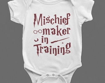 Baby Wizard Onesies®, Mischief Maker In Training Onesies®, Newborn Baby Bodysuits, Natural Kids, Cute Toddler Shirt, Funny Baby Shower Gifts