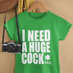 T-shirt Humoristique Adulte 'I Need A Huge COCKtail' - Cadeau Drôle Pour Amateurs De Cocktails, Unisexe, Coton