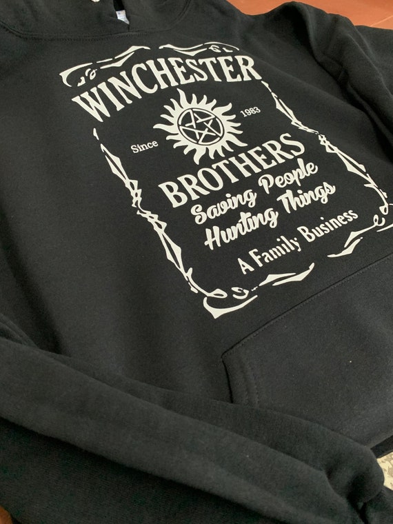 Winchester Brothers Whiskey Style Unisex Hooded Sweatshirt New