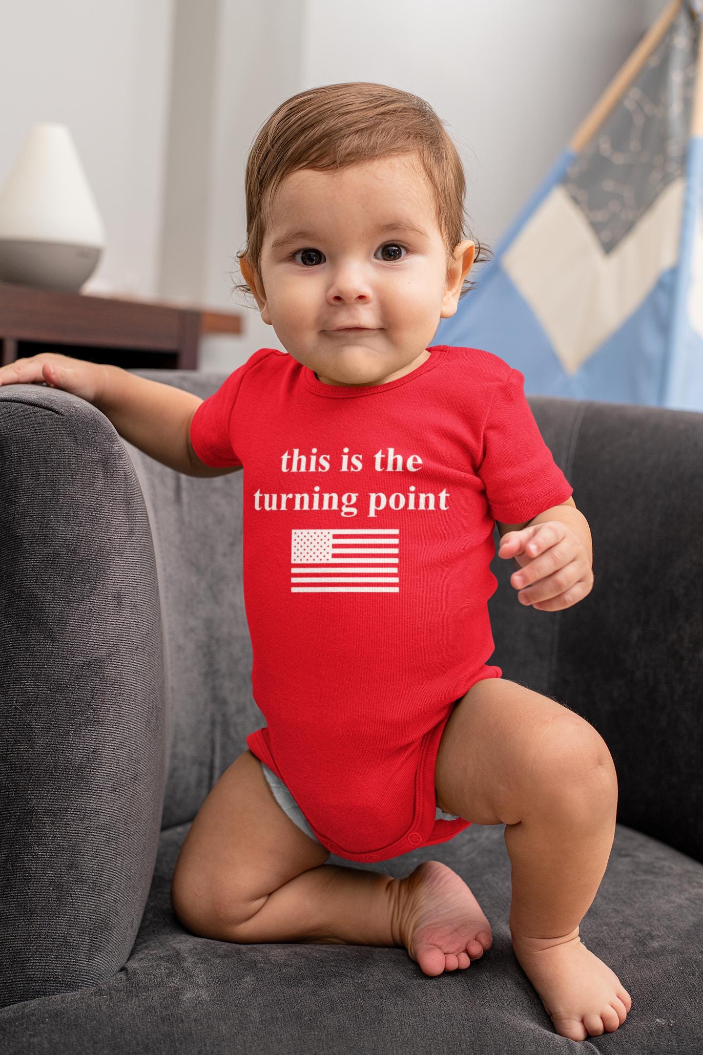 Charlie Kirk Baby Onesie: This is the Turning Point, Baby Bodysuit