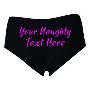 Custom Pantie Personalized With Your Words Custom Printed Booty Shorts Customized Women&#39;s Underwear