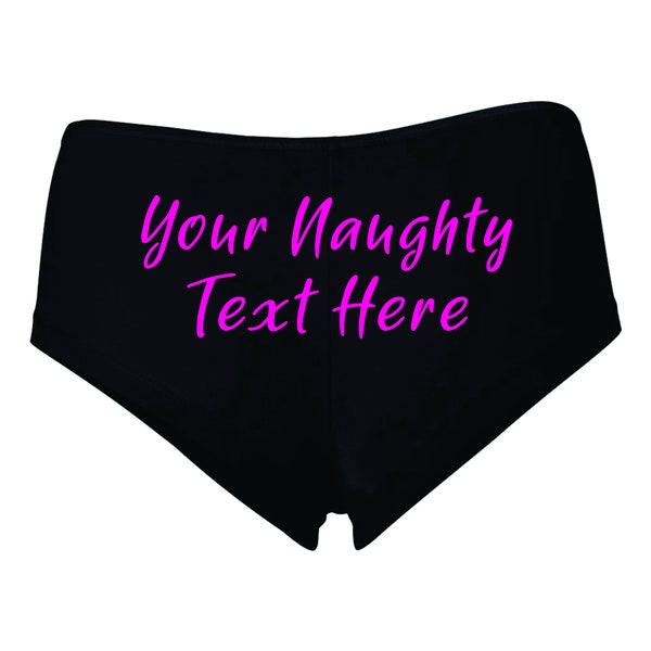 Custom Pantie Personalized With Your Words Custom Printed Booty Shorts Customized Women's Underwear