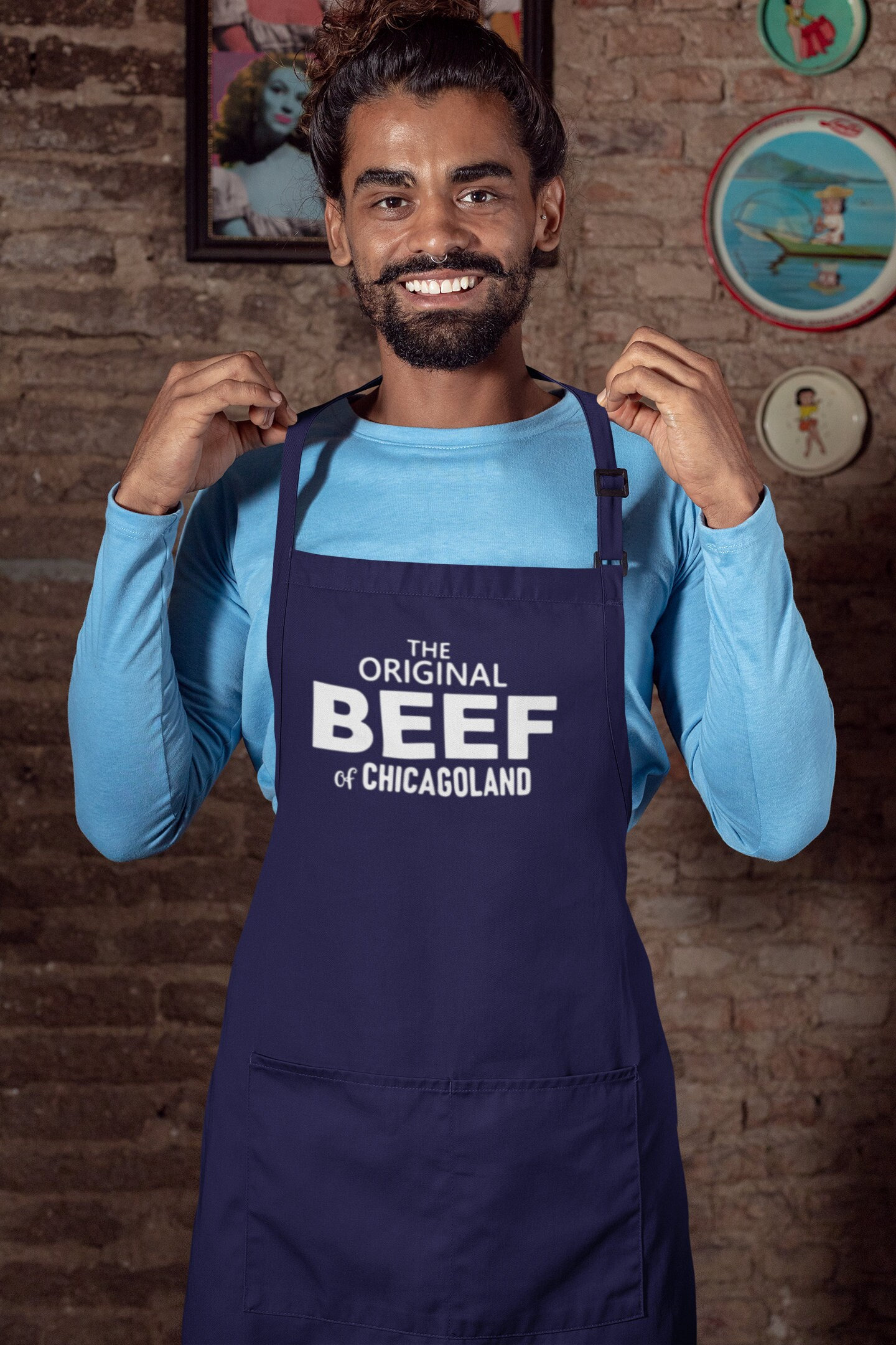 The Original Beef of Chicagoland Apron, Merch Fun Gifts, Funny
