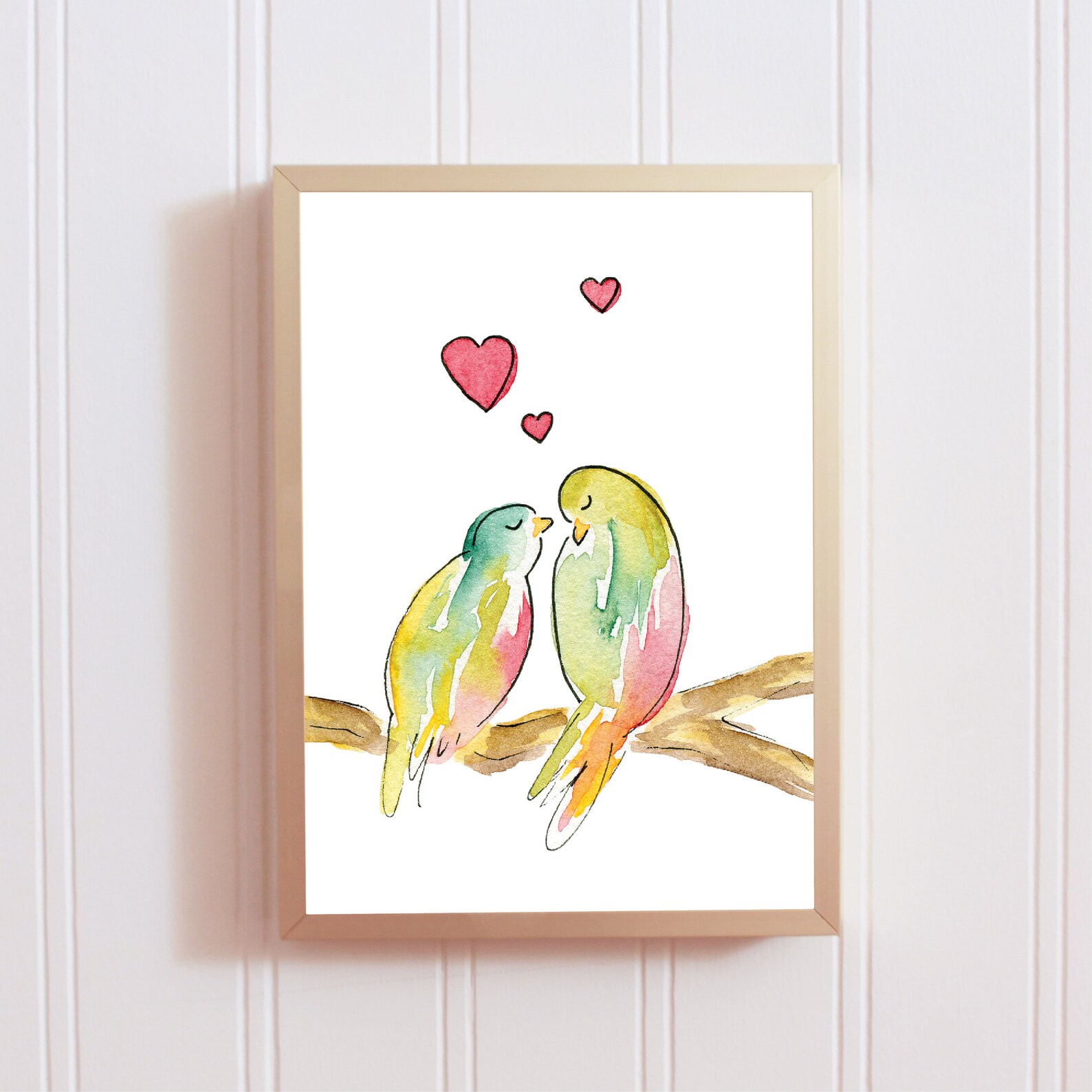 Love Birds Wall Art Valentines Day Wall Art Valentines Day Etsy