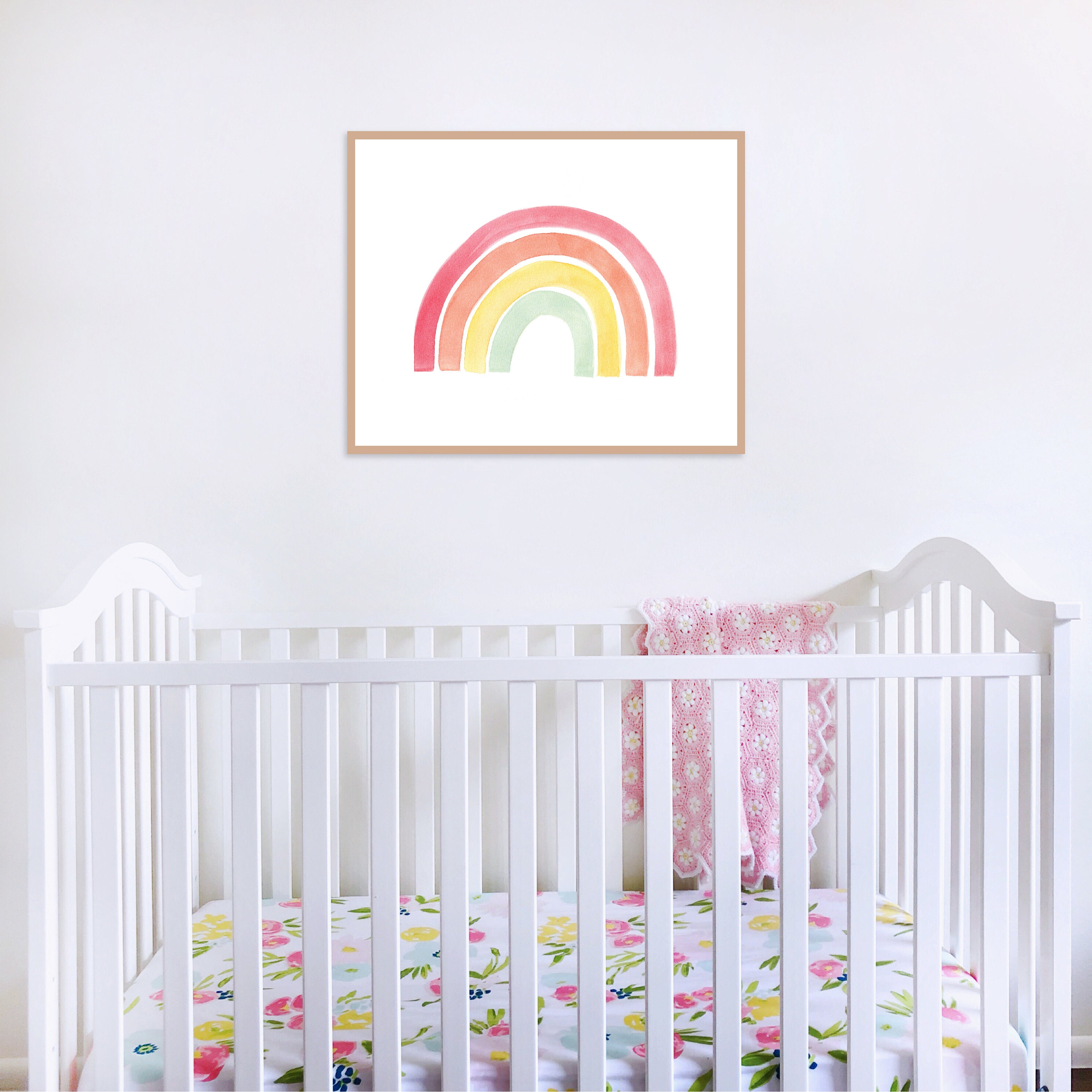 Rainbow Nursery Art Rainbow Wall Art Rainbow Painting - Etsy