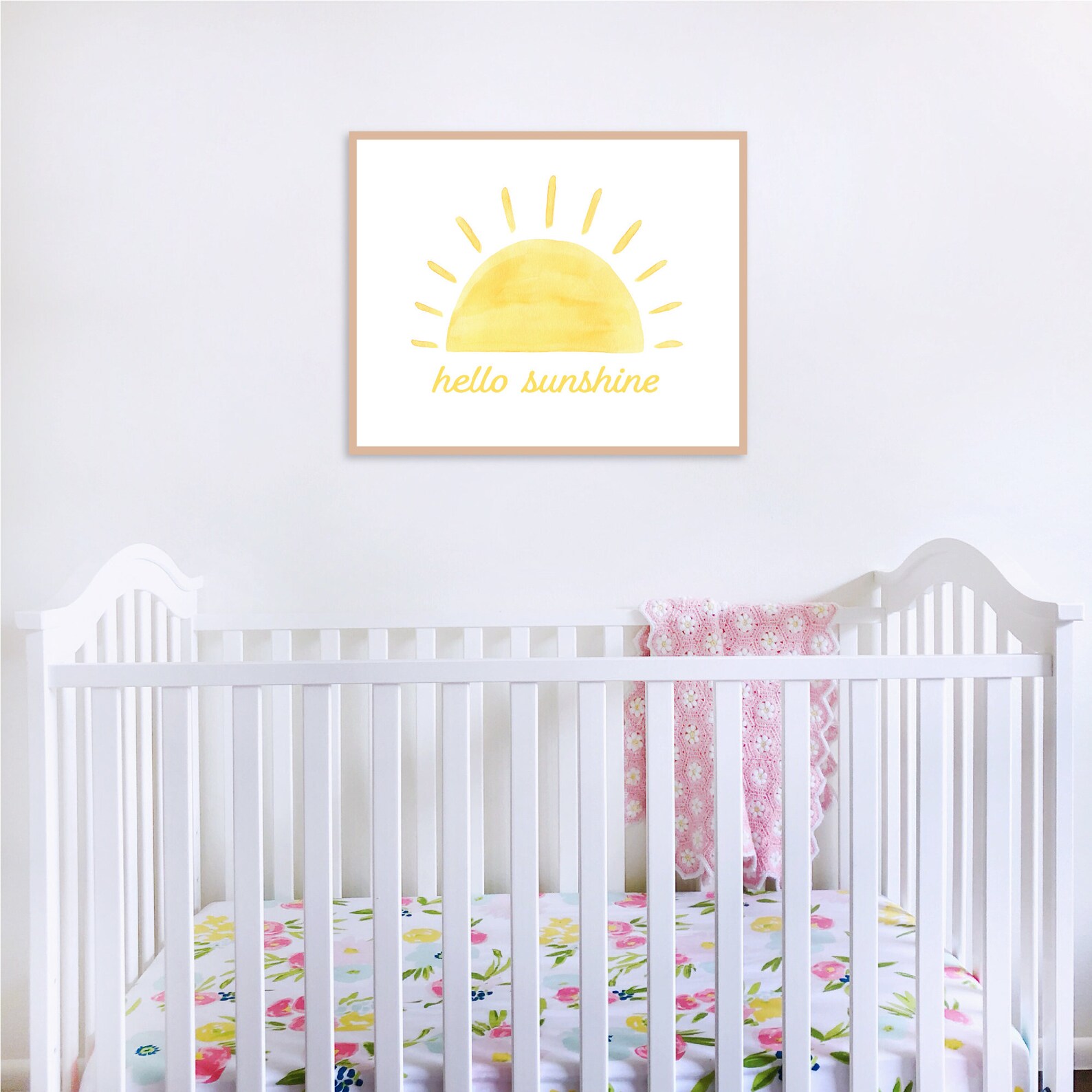Hello Sunshine Wall Art Sunshine Print Yellow Nursery Print Etsy