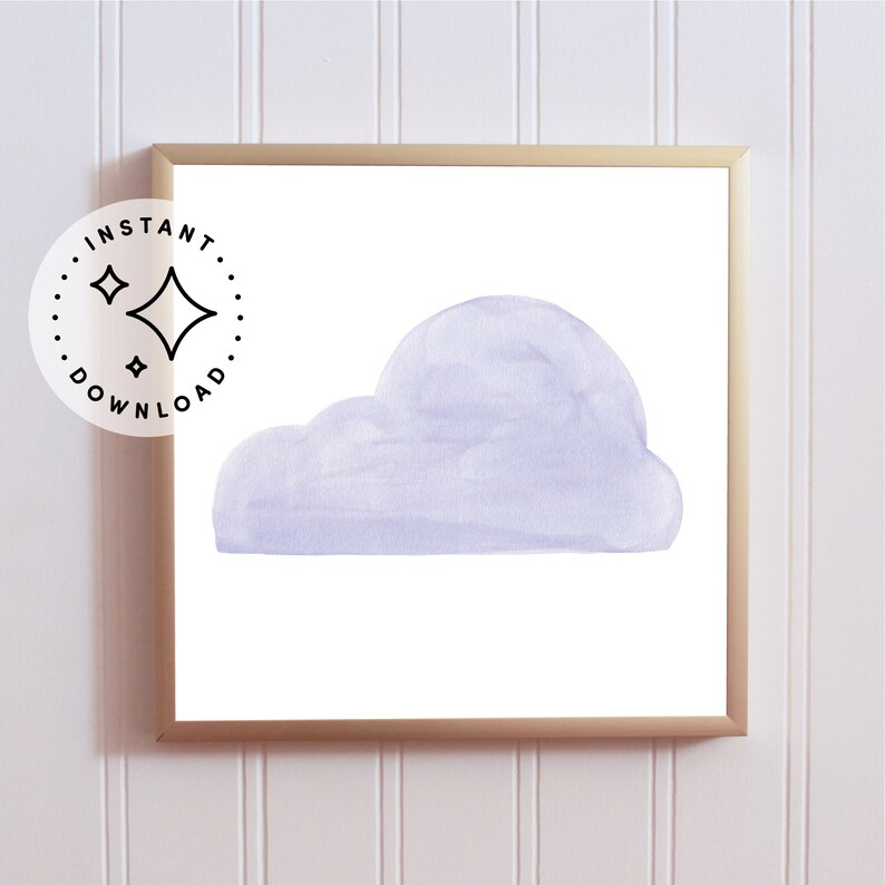 Cloud Nursery Printable Cloud Painting Cloud Print Etsy