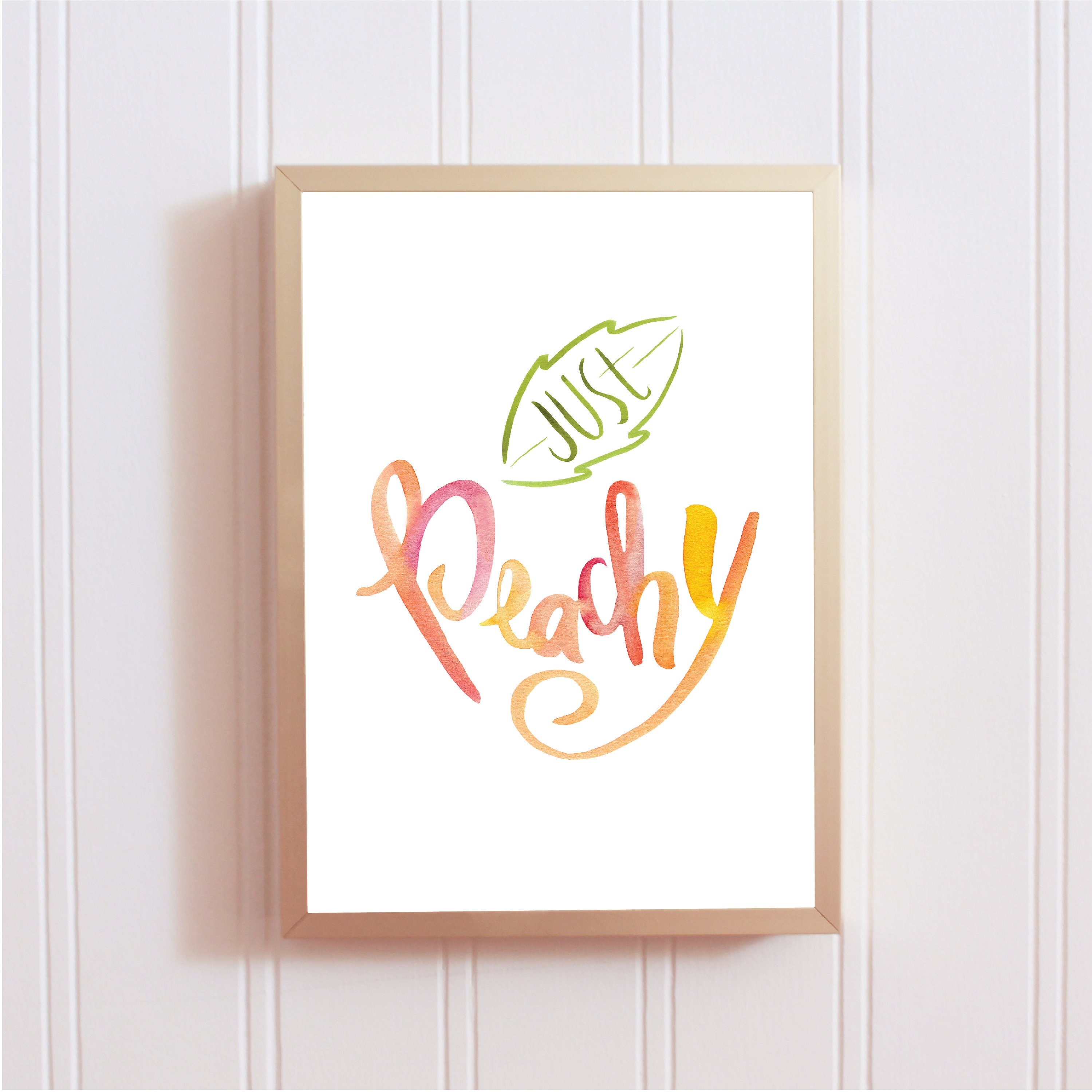 Just Peachy Print Peachy Prints Just Peachy Wall Art Peach Etsy UK