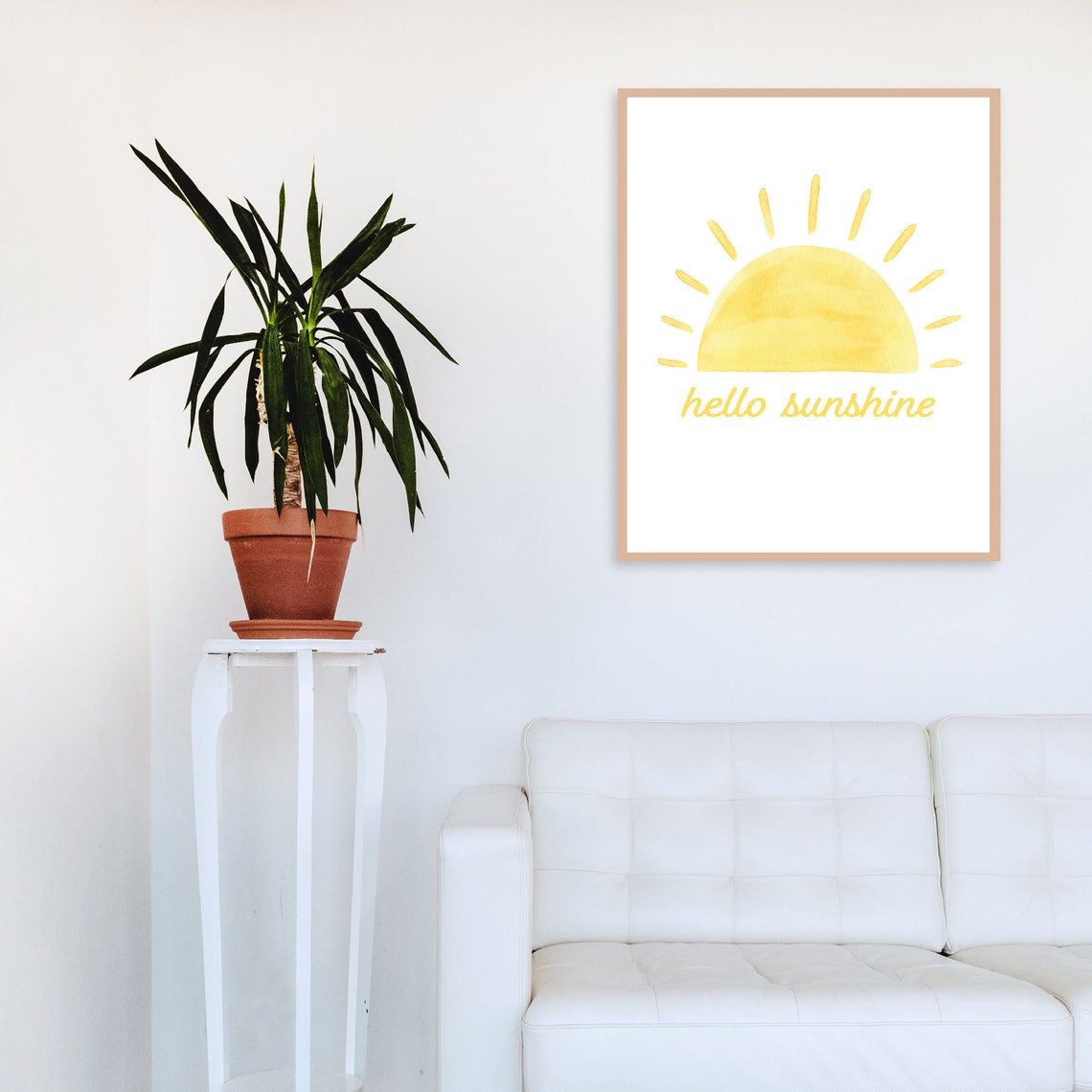 Hello Sunshine Wall Art Sunshine Print Yellow Nursery Print Etsy