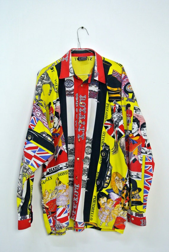 Shirt Versace beatles sex pistols rock royaly