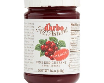 Red Currant Seedless Jam - (Red Currant Fruit Spread)- 16 Oz - Premium Quality Red Currant