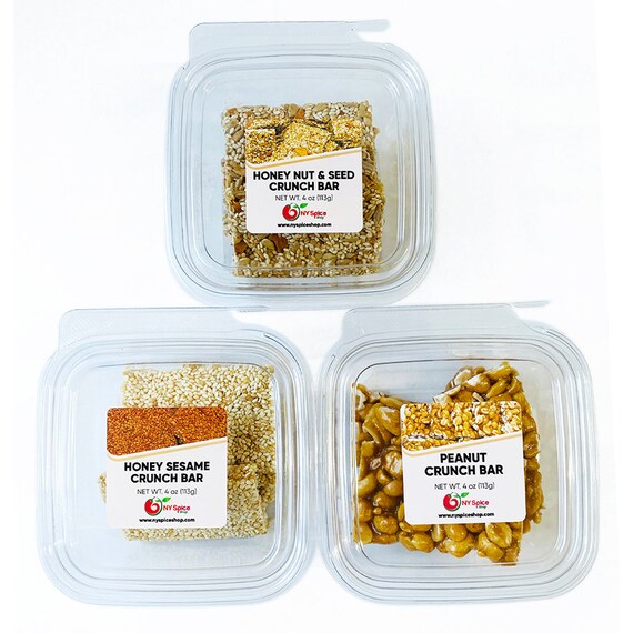 Crunch Bars Snacks Peanuts Honey Sesame And Honey Nut Etsy