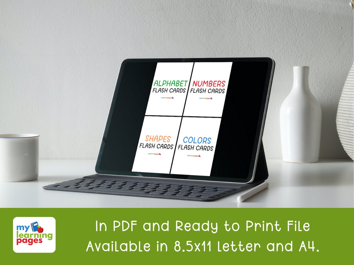 Educational Flashcards Printable Bundle for Preschool, Kindergarten ...