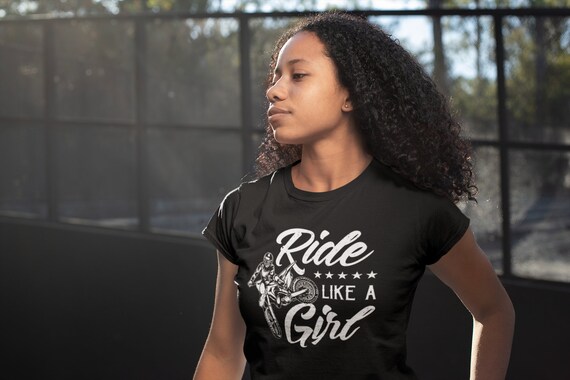 Ride like a girl t shirt Clearance