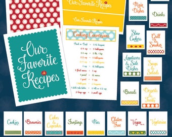 Recipe Binder Kit - DIY Printable Project