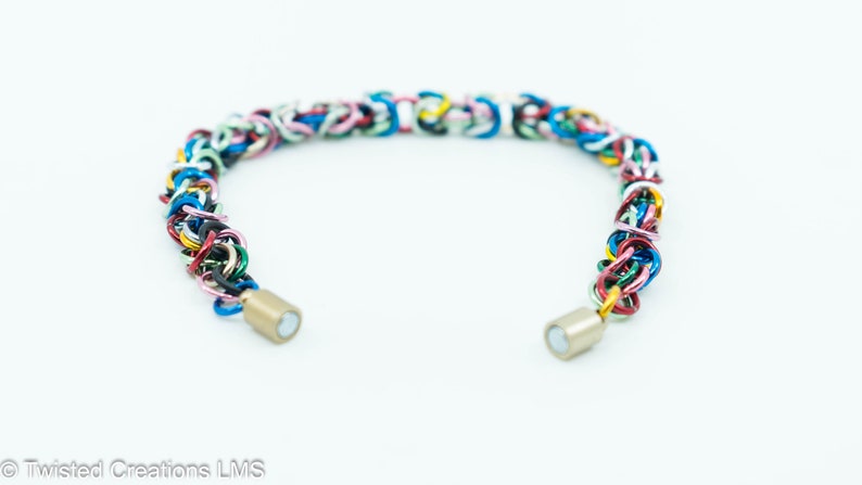 Rainbow Byzantine Bracelet image 4