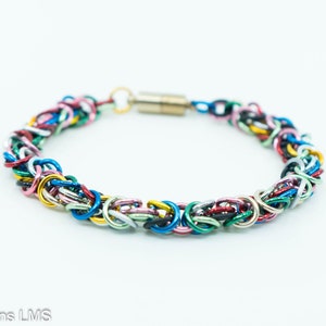 Rainbow Byzantine Bracelet image 1
