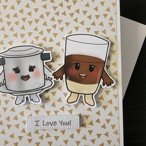 Coffee I love you card. Cafe sua da card. I love you card. Vietnamese I love you card. Coffee anniversary. Coffee love card. Viet love card. image 3