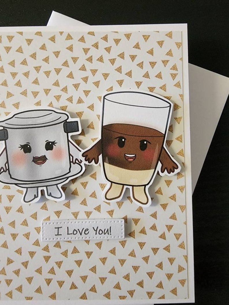 Coffee I love you card. Cafe sua da card. I love you card. Vietnamese I love you card. Coffee anniversary. Coffee love card. Viet love card. image 3