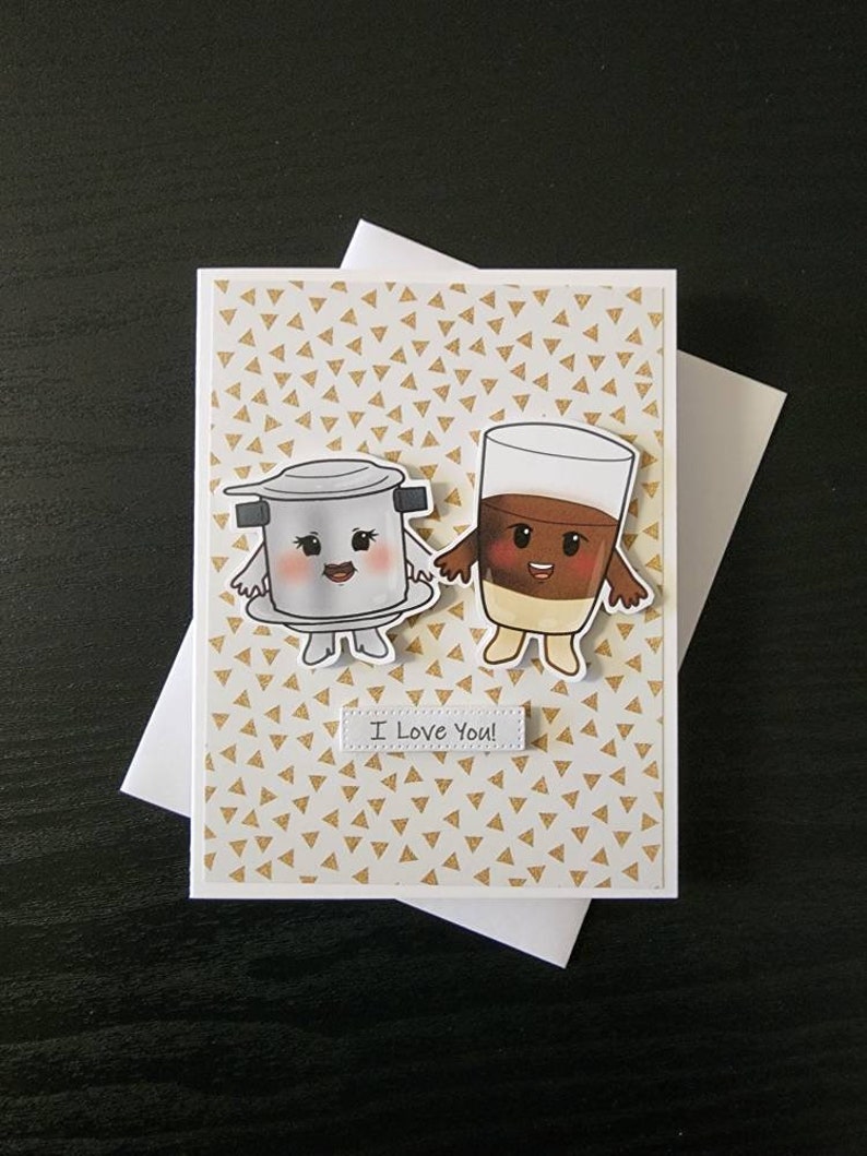 Coffee I love you card. Cafe sua da card. I love you card. Vietnamese I love you card. Coffee anniversary. Coffee love card. Viet love card. image 4